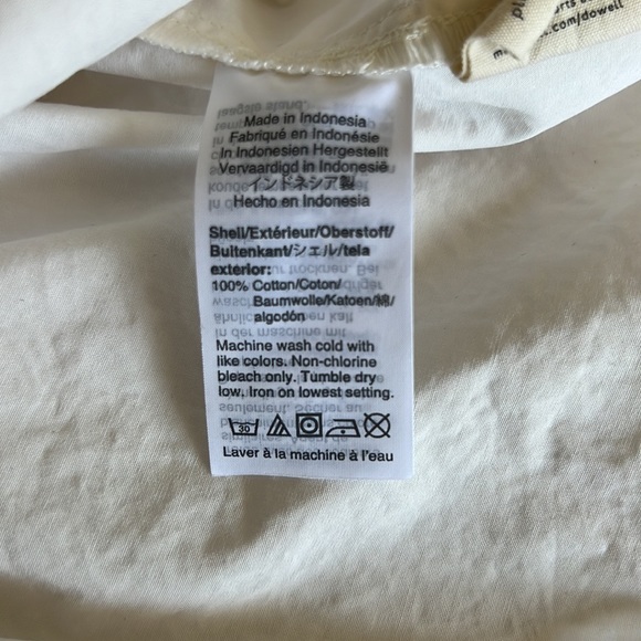 Madewell Button Front Babydoll Tiered Mini Dress - White - Picture 11 of 11